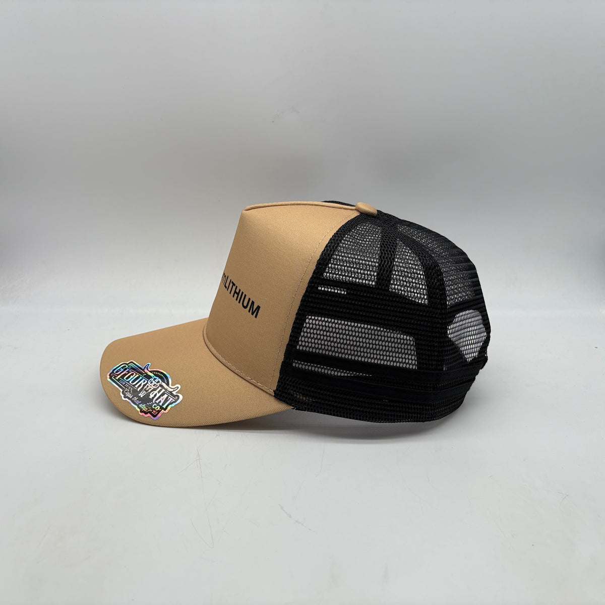 Custom Lithium Trucker Hat - Tan