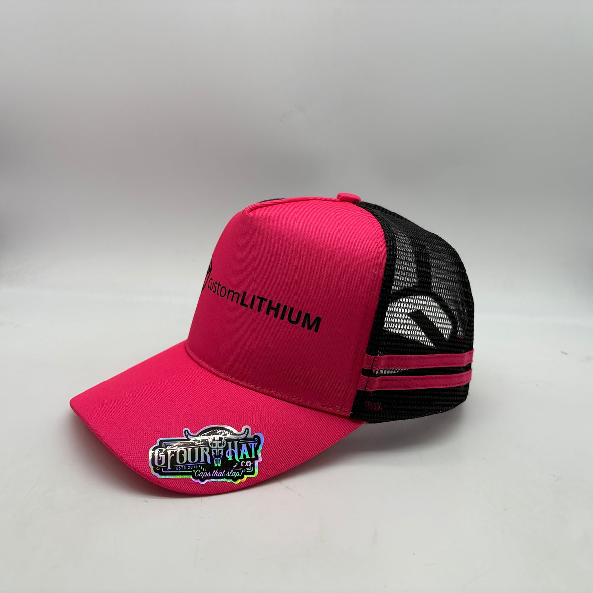 Custom Lithium Trucker Hat - Pink