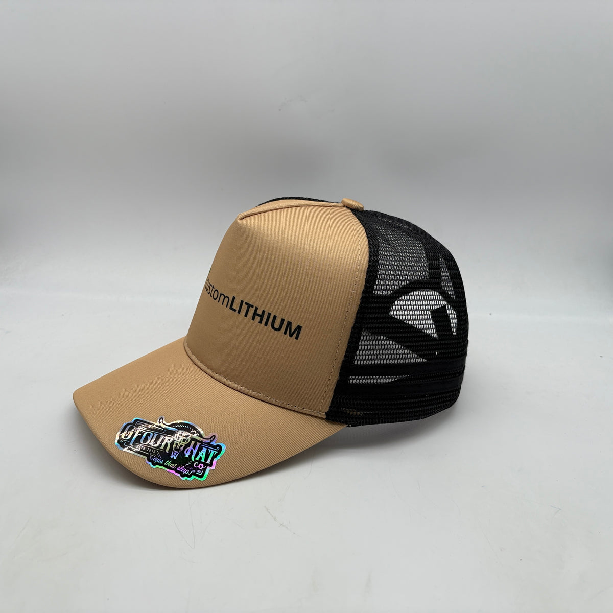 Custom Lithium Trucker Hat - Tan